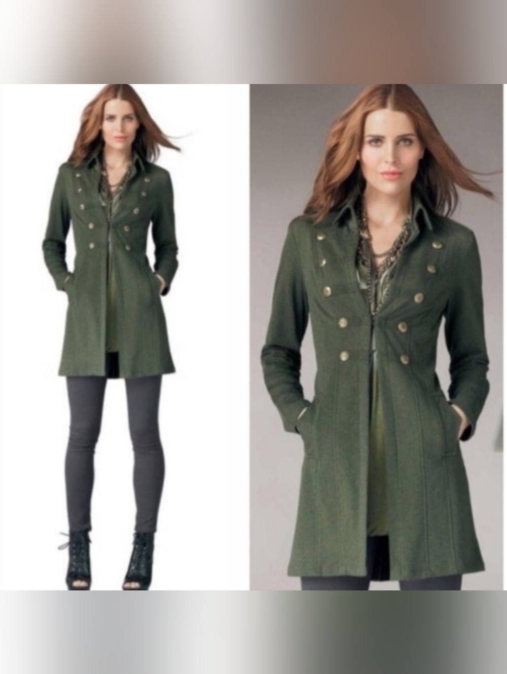 cAbi Cavilleri Military 597 Ponte Military Jacket Olive Green Women's Small S